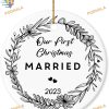 First Married Christmas 2023 Ornament, Anniversary Wedding Gift