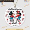 First Married Christmas 2023 Ornament, Mickey & Minnie Disney Wedding Ornament