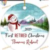 First Retired Christmas 2023 Ornament, Personalized Retirement Ornament
