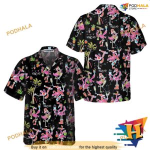 Flamingo Beach Christmas Hawaiian Shirt, Funny Xmas Gifts