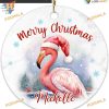 Flamingo Lover 2023 Personalized Christmas Ornament, Cute Animal Gift