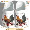 Flower Cute Chicken Lover Crocs, Funny for Women Chicken Enthusiasts