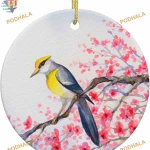 Flowers and Birds 2023 Ornament, Family Christmas Ornaments Artistic