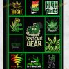 For the Weed Aficionado Cannabis-Themed Christmas Blanket