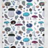 Foraging Fun, Mushroom Collector Fleece Blanket, Creative Christmas Gift