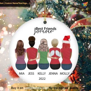 Forever Friends Personalized Besties Ornament, Keepsake for Best Friends