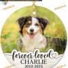 Forever Loved Personalized Pet Ornaments with Custom Dog Photo, Custom Picture Ornaments