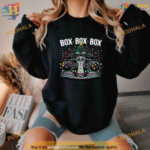 Formula Racing Car Box Box Box Radio Call Fun Christmas Tree Shirt Hoodie 2