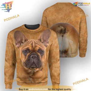 French Bulldog All Over Printed Dog 3D Hoodie Sweatshirt Shirt 3