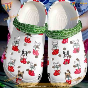 French Bulldog Socks Christmas Crocs Shoes, Creative Gifts for Men Women
