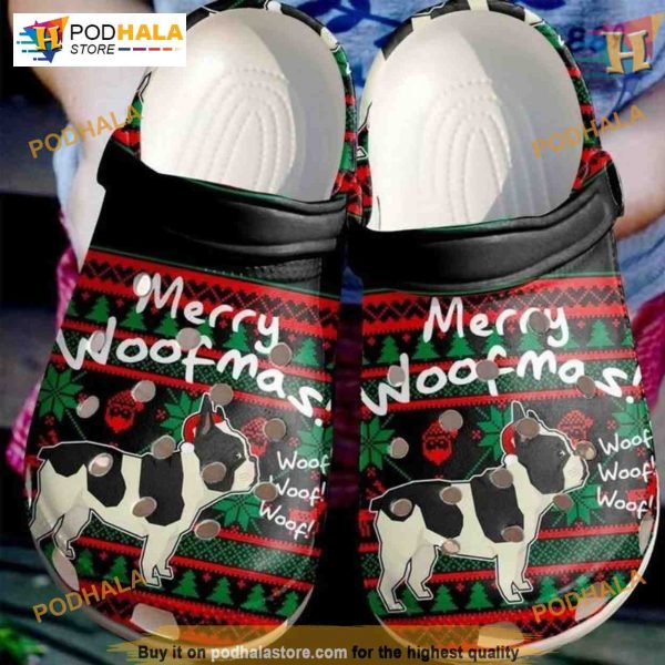 French Bulldog Woofmas Crocs, Funny Christmas Gifts for Dog Lovers