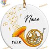 French Horn Musical Instrument Ornament, Personalized Family Christmas Ornaments 2023
