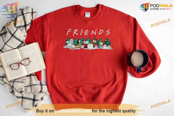 Friends of Snoopy Vintage Christmas Sweatshirt, Cartoon Dog Gift