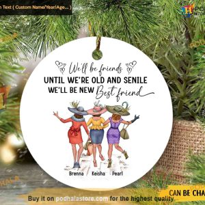 Friendship Ornament, Old & Senile Design, Personalized Christmas Gifts