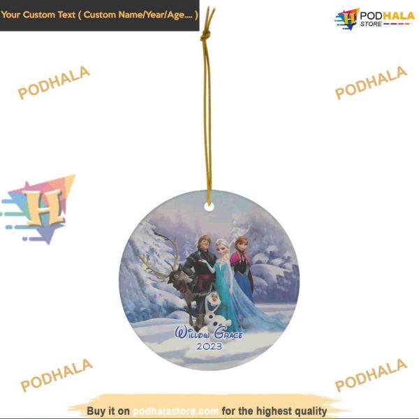 Frozen Movie Ceramic Ornament, Custom Christmas Family Gift