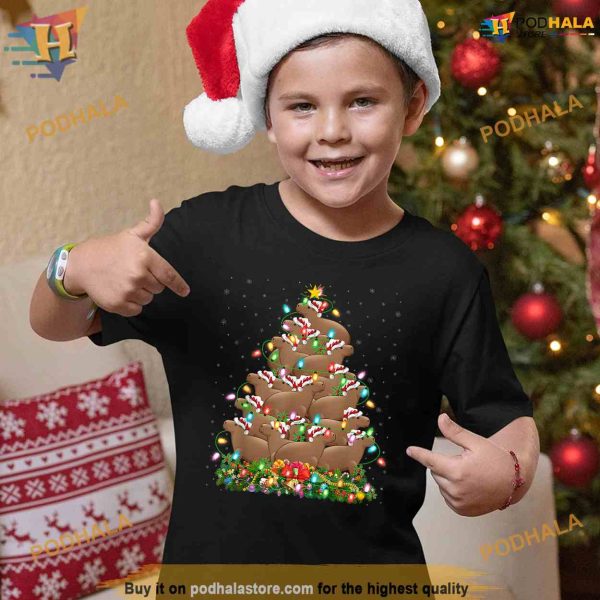 Funny Capybara Lover Matching Santa Capybara Christmas Tree Shirt