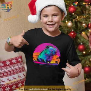 Funny Capybara Vintage Rodent Retro Vaporwave Aesthetic Goth Shirt 2