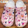 Funny Cartoon Chicken Pattern Crocs, Seamless Farmer Gift, Comfortable Wear