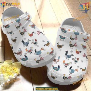 Funny Chicken Art Crocs Birthday Gifts, Crocbland Clog for Son & Daughter