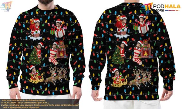 Funny Custom Face Christmas Sweater, Personalized Family Ugly Outfit