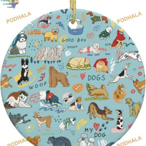 Funny Dogs Pets 2023, Personalized Family Ornaments, Christmas Tree Decor