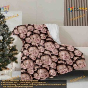 Funny Faces Blanket Custom Photo Face Blanket Valentines Gift Gag Gift 2