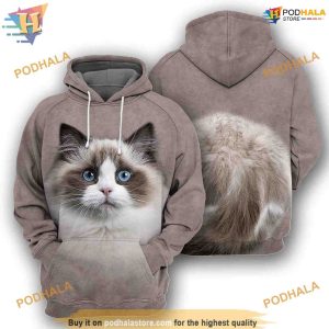 Funny Ragdoll Cat Full All Over Printed Animal 3D Hoodie Sweatshirt 1