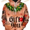 Funny Santa Bod Xmas 3D Hoodie, Creative Christmas Gifts