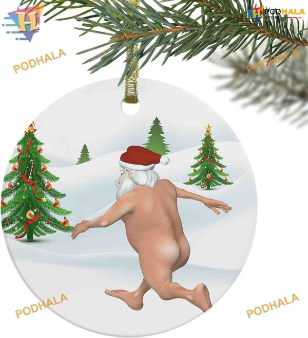Funny Santa Claus 2023 Ornament, Custom Family Ornaments, Xmas Tree Decor