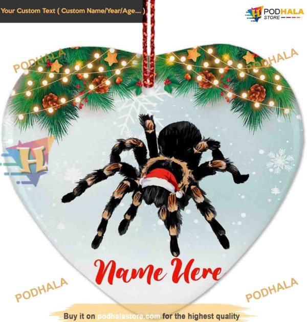 Funny Spider Christmas 2023 Ornament, Personalized Family Laugh