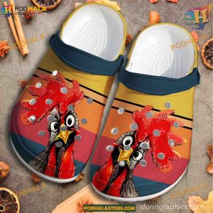 Funny Stop Staring Chicken Crocs, Ideal Crocs for All Ages