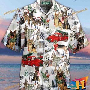 German Shepherds Xmas Wish Aloha Shirt, Funny Xmas Gifts