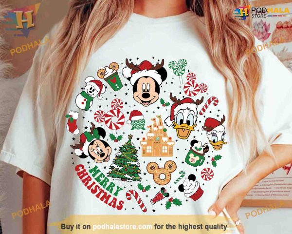 Gingerbread & Christmas Friends Shirt, Family Vacation 2023, Mickey Festivities