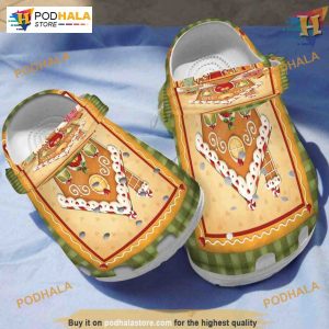 Gingerbread House And Couple Christmas Crocs, Funny Xmas Gifts