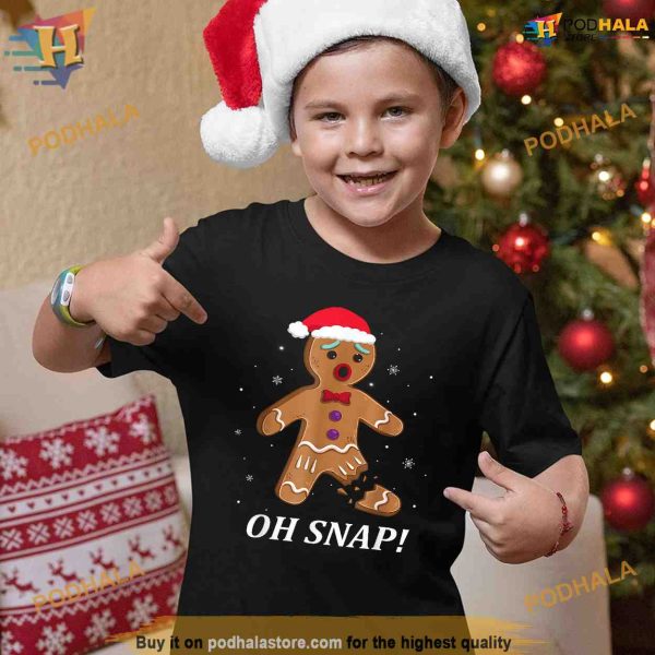 Gingerbread Man Oh Snap Christmas Cookie Costume Baking Team Shirt