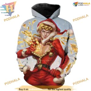 Giorno's Yuletide 3D Hoodie, A Fun Christmas Gift Idea
