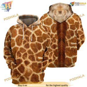 Giraffe Animal Full All Over Printed Funny Costume 3D Hoodie Sweatshirt 1