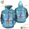 Giraffe Snow Blue Funny Christmas Hoodie, Xmas Gifts