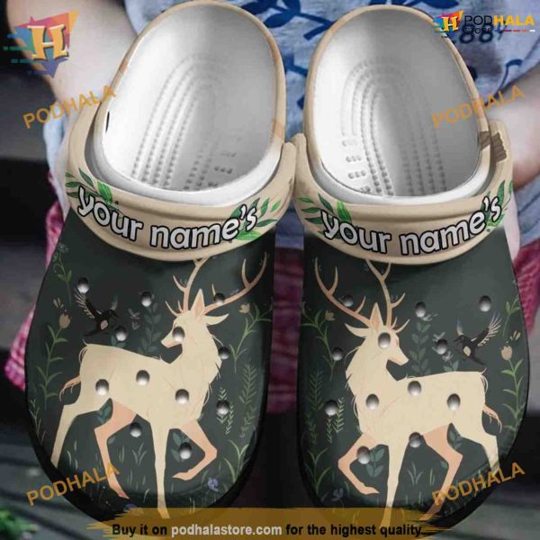 Girl Love Deer Shoes Christmas Deer Crocs, Funny Gift Ideas for Men Women