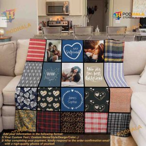 Girlfriends Personalized Photo Blanket Custom Gift for Birthday or Anniversary 2