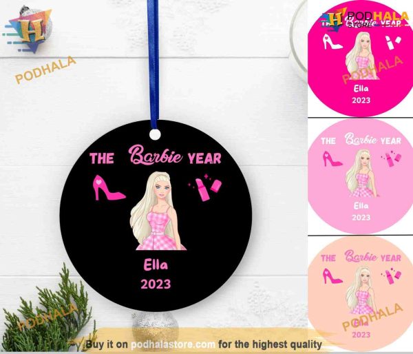 Girls Barbie Personalized Ornament, Friends Christmas Ornaments
