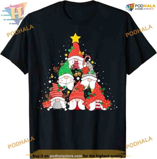 Gnome & Christmas Tree Shirt, Best Family Christmas Gifts