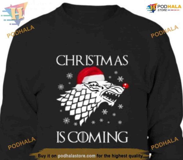 GoT Dragon Holiday Shirt, Epic Funny Christmas Shirt For Family Fans