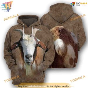 Goat Animal Costume Full All Over Printed 3D Hoodie Sweatshirt 1