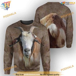 Goat Animal Costume Full All Over Printed 3D Hoodie Sweatshirt 2