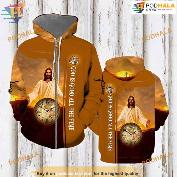 God is Good All The Time All Over Printed 3D Hoodie Sweatshirt