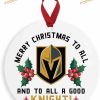 Golden Knights Christmas Tree Ornament, Vegas Champions 2023 Decor