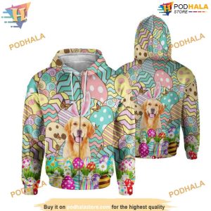 Golden Retriever Happy Easter's Day 3D Hoodie Sweatshirt