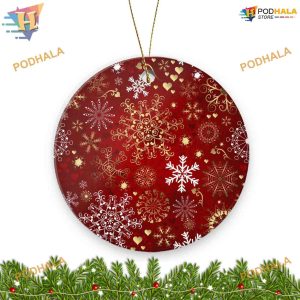 Golden Snowflake 2023 Ornament Cute Holiday Decor, Family Christmas Tree Ornaments