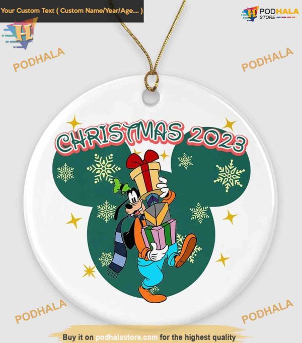 Goofy’s Holiday Joy Ornament, 2023 Disney Christmas Ornament for Trees